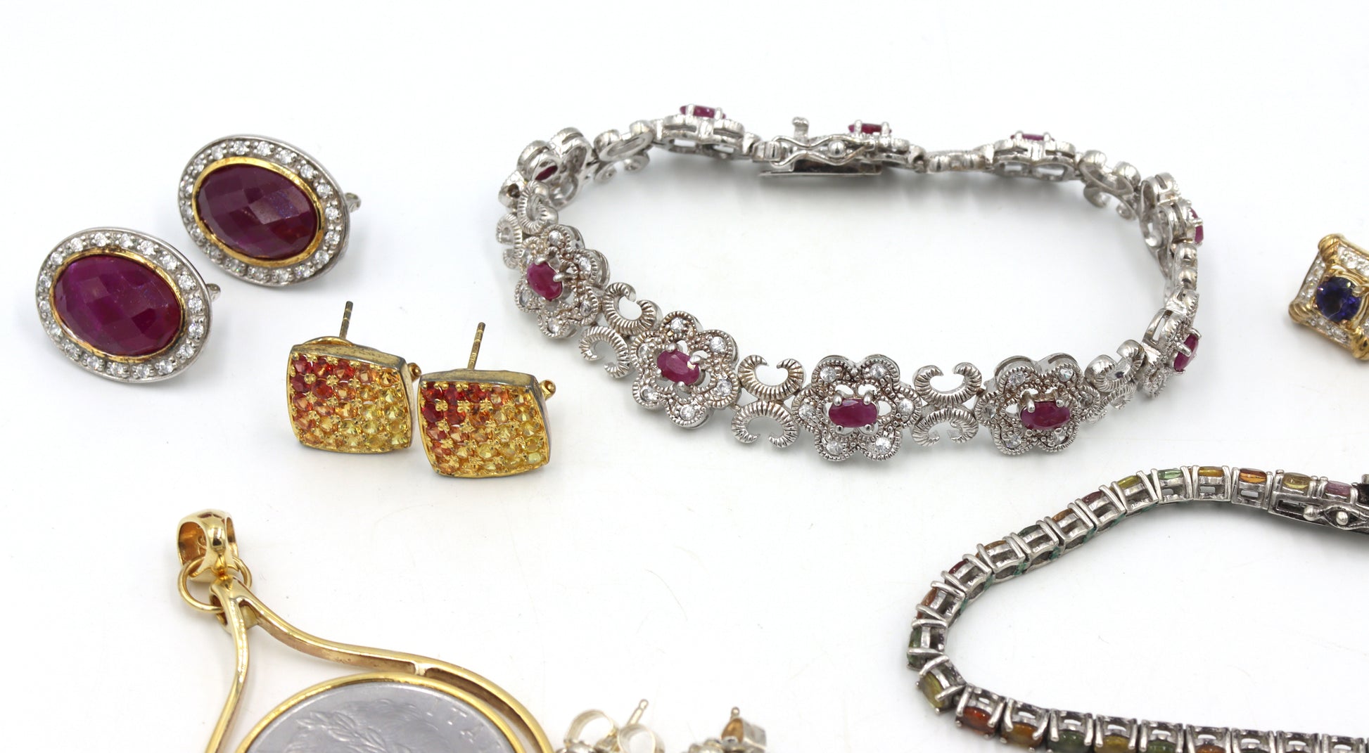 Group lot of Vintage 925 sterling silver miscellaneous jewelry