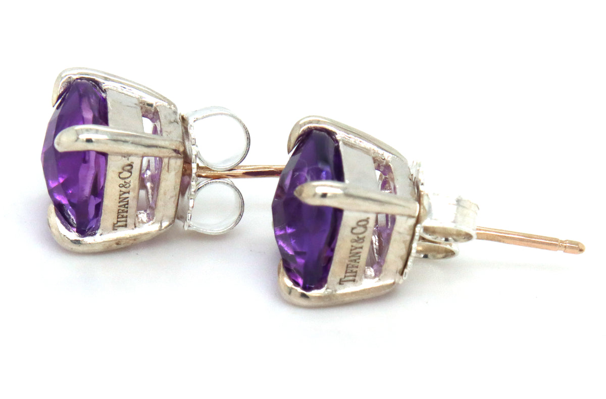 Tiffany & Co amethyst sparkler stud earrings