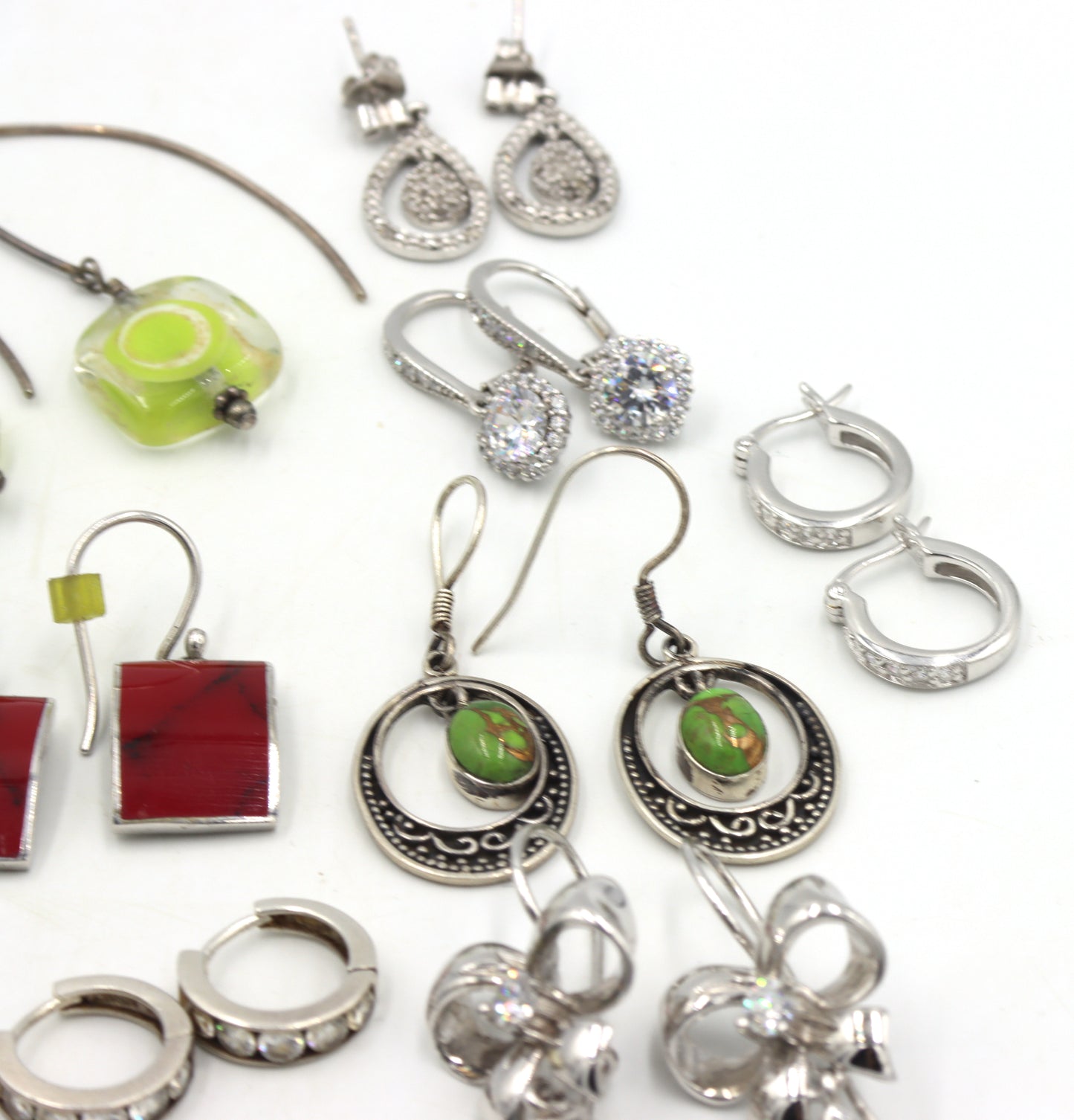 Group lot of Vintage 925 sterling silver earrings