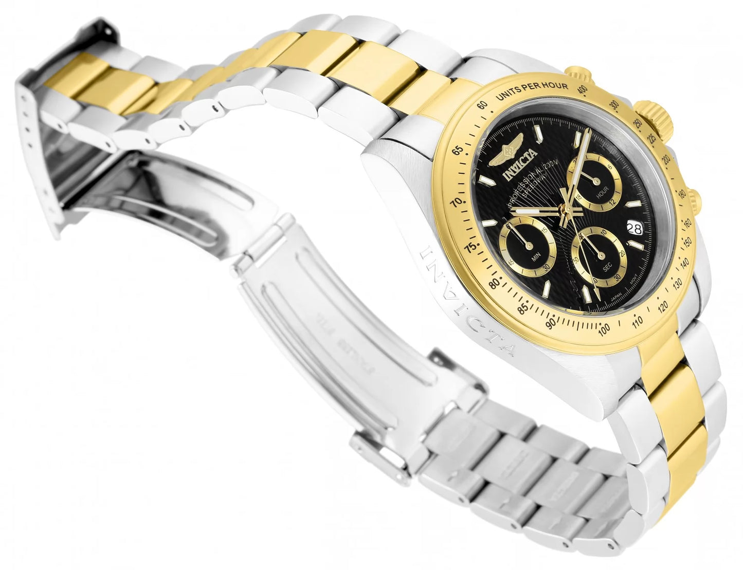 Invicta Men's Speedway Quartz 3 Hand Black Dial Watch