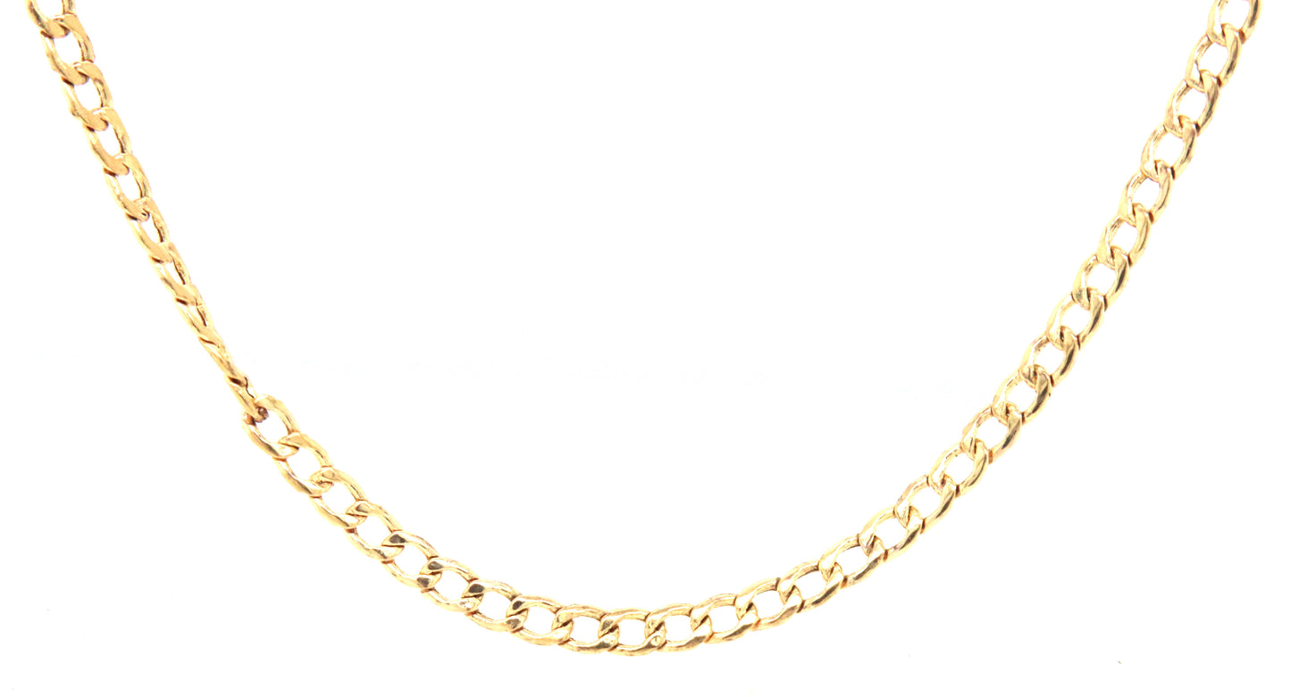 10kt Yellow gold Curb link chain necklace
