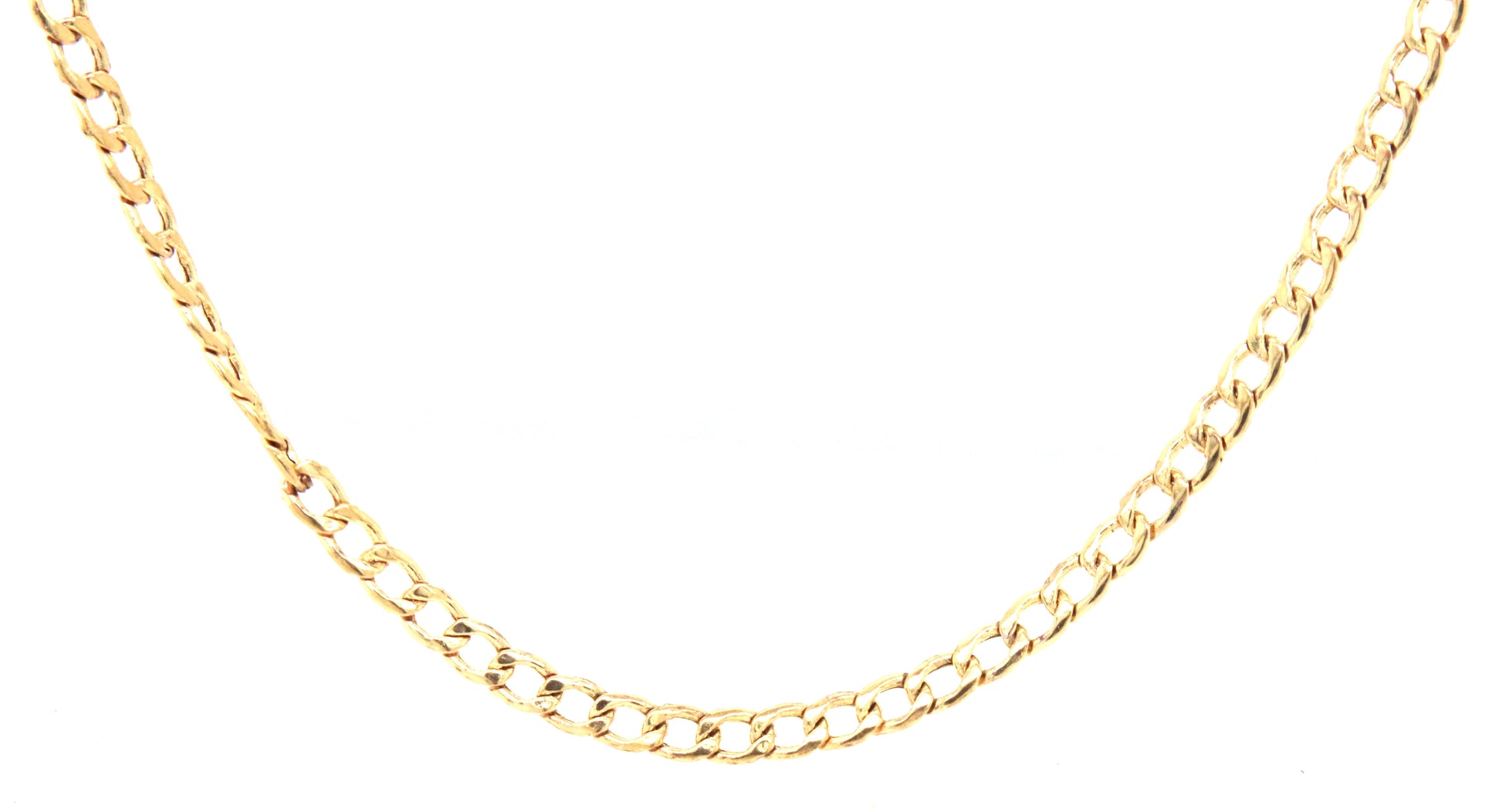 10kt Yellow gold Curb link chain necklace