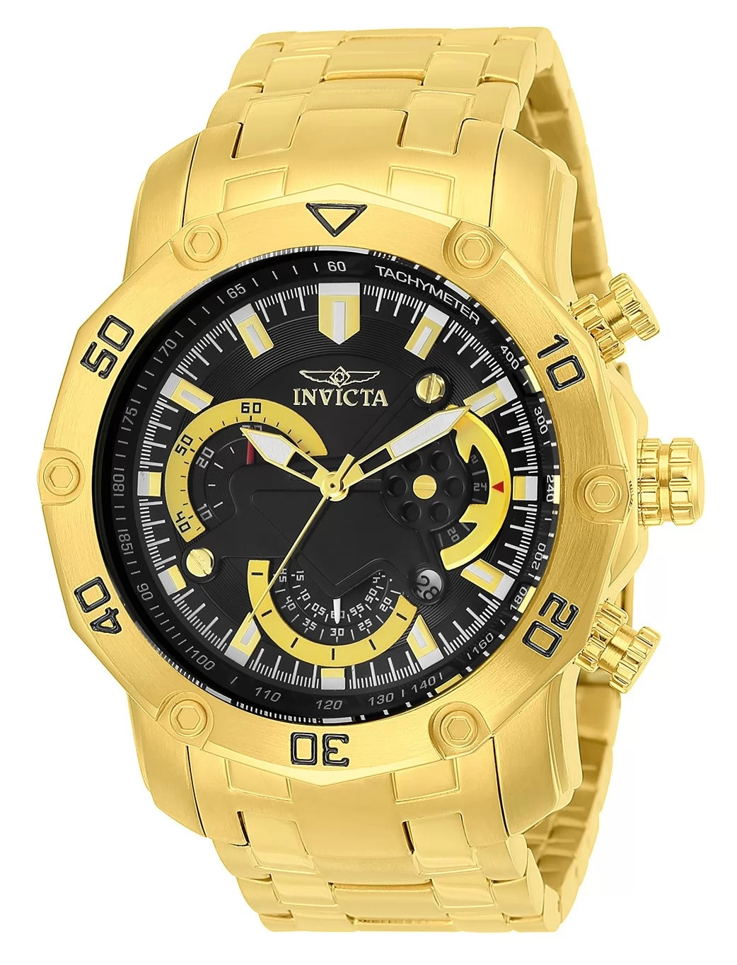 Invicta Men's Pro Diver Quartz Multifunction Black Dial Watch