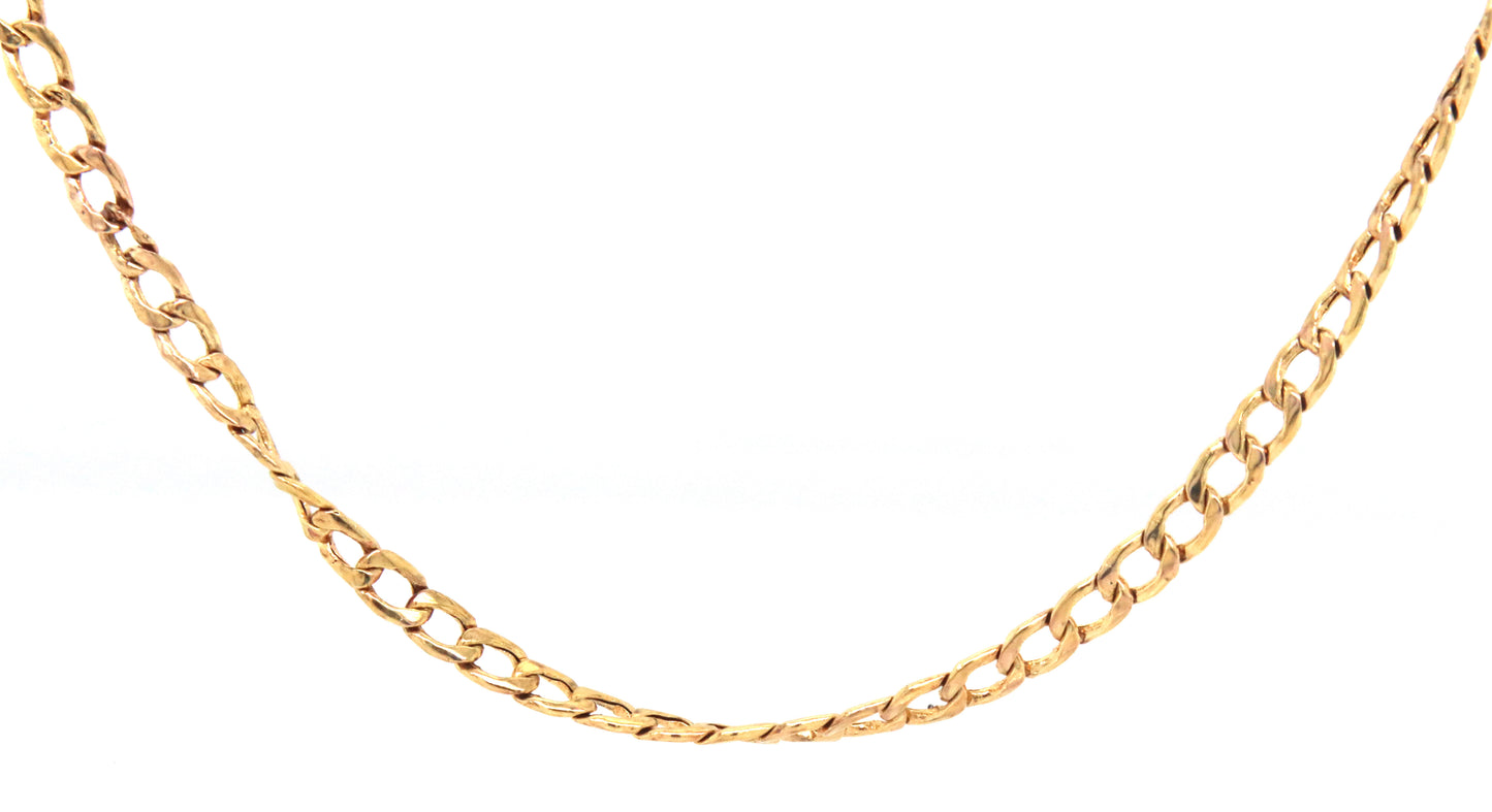 10kt Yellow gold Curb link chain necklace