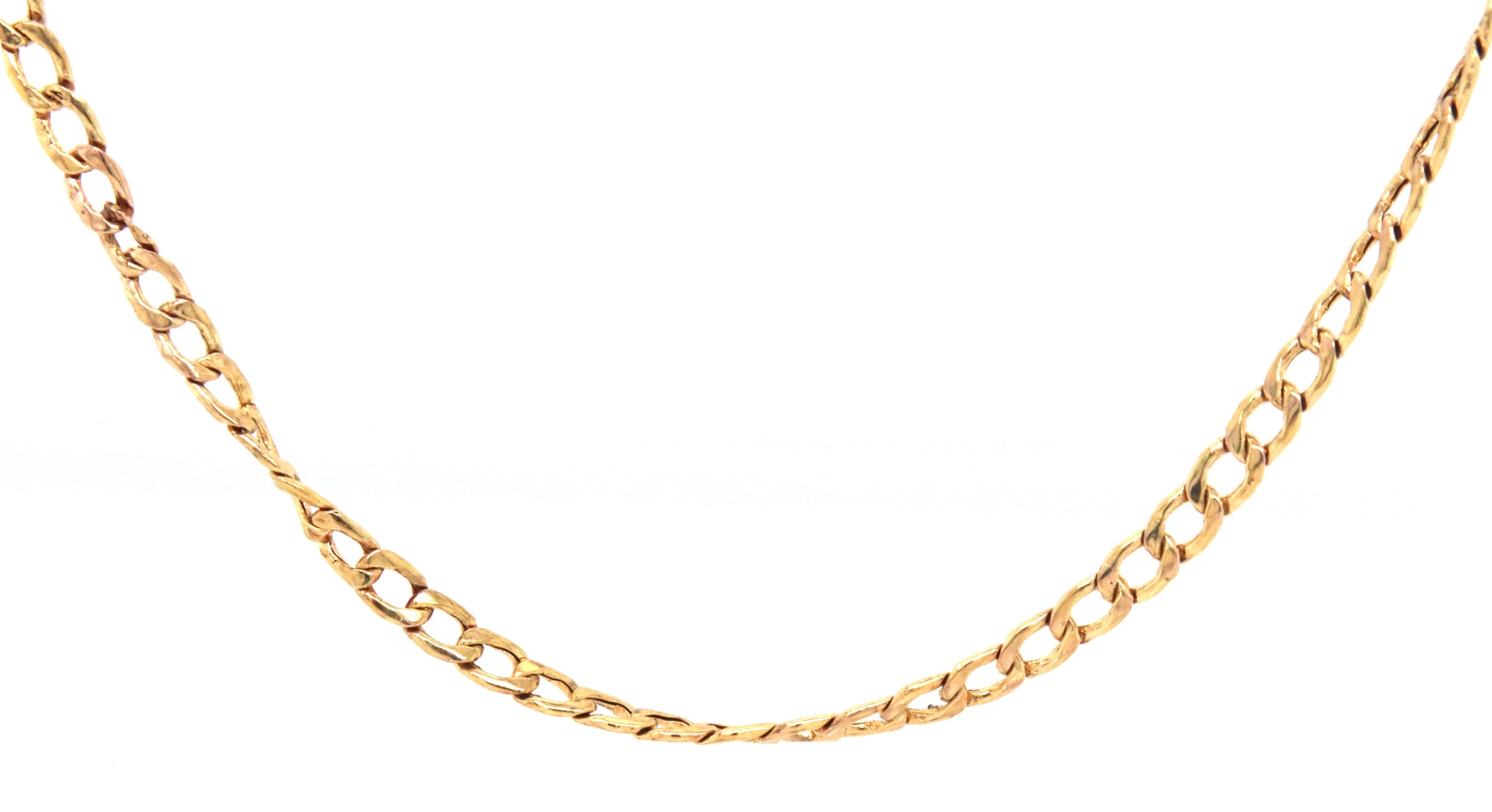 10kt Yellow gold Curb link chain necklace