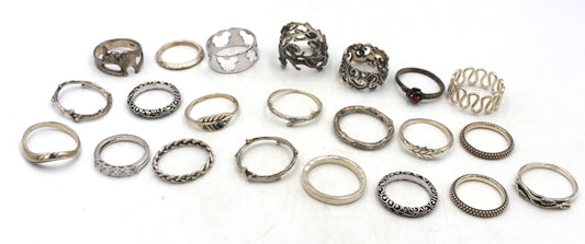 Group lot of Vintage 925 sterling silver rings