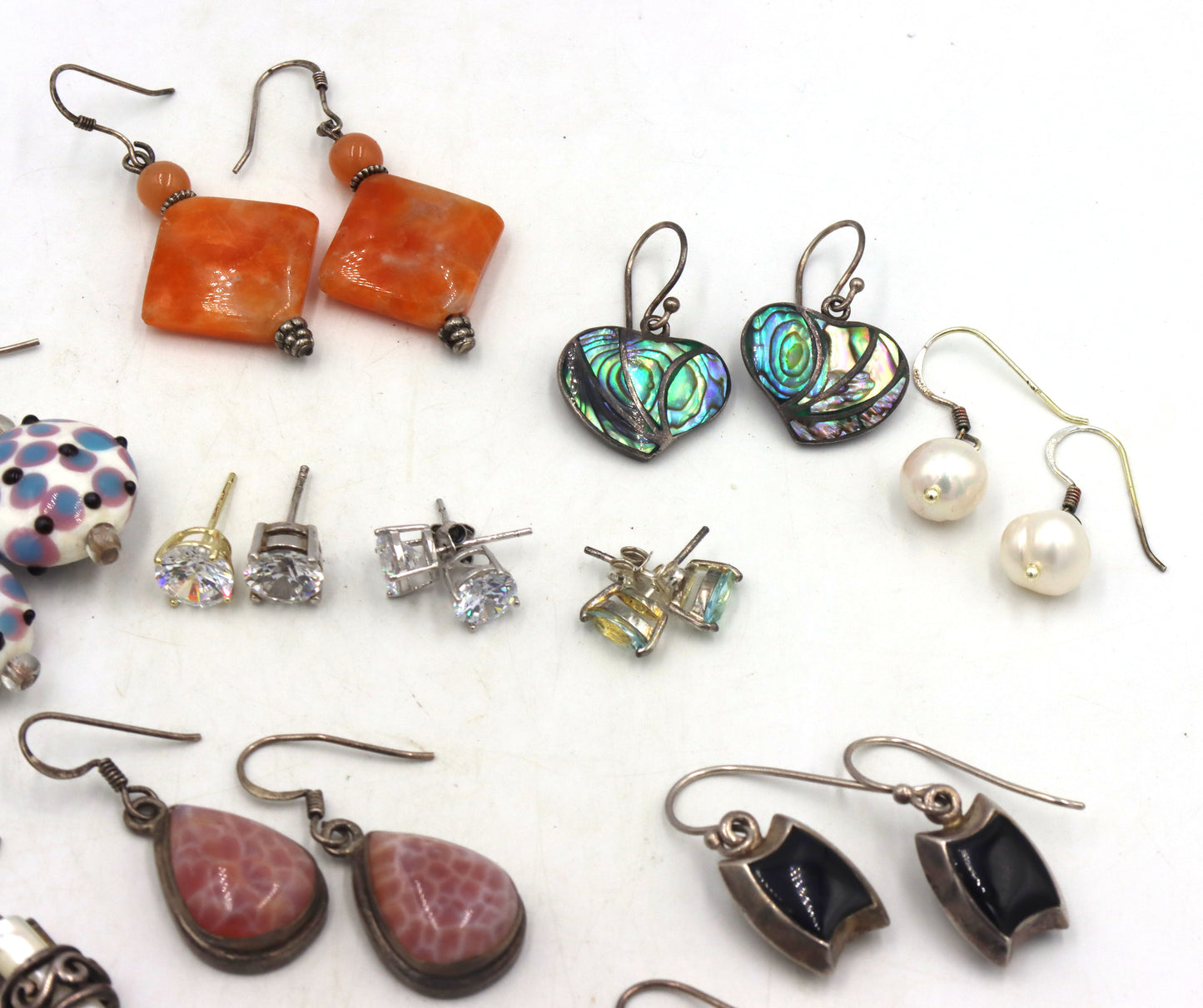 Group lot of 925 sterling silver earrings