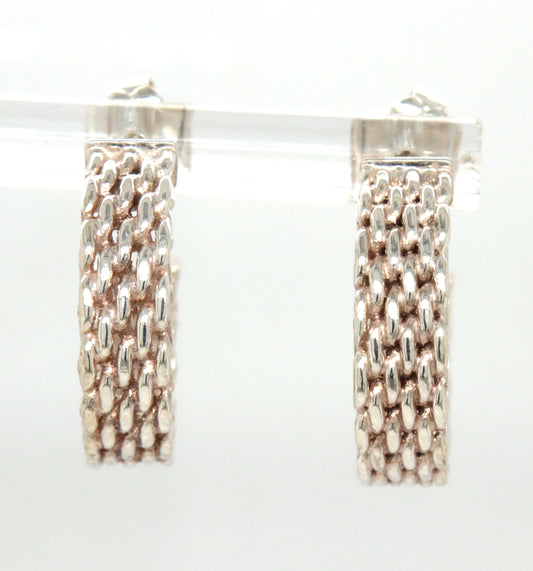 Tiffany & Co Somerset Mesh hoop earrings