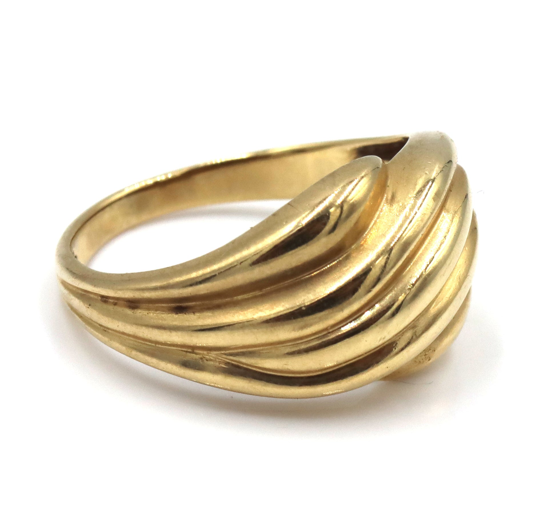 10kt Yellow gold weave ring