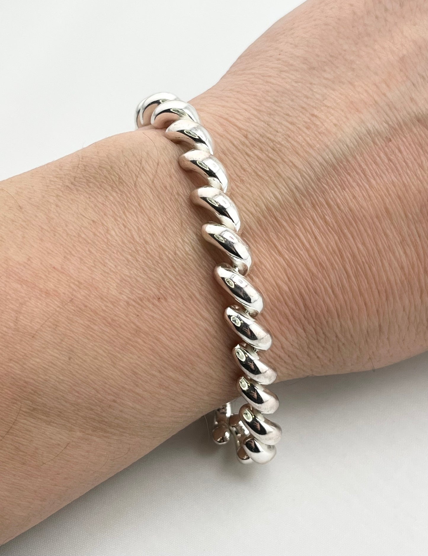 Italian 925 Sterling Silver Solid San Marco Bracelet