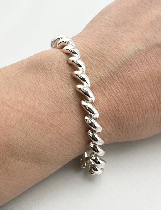 Italian 925 Sterling Silver Solid San Marco Bracelet