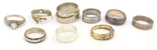 Group lot of Vintage 925 sterling silver rings