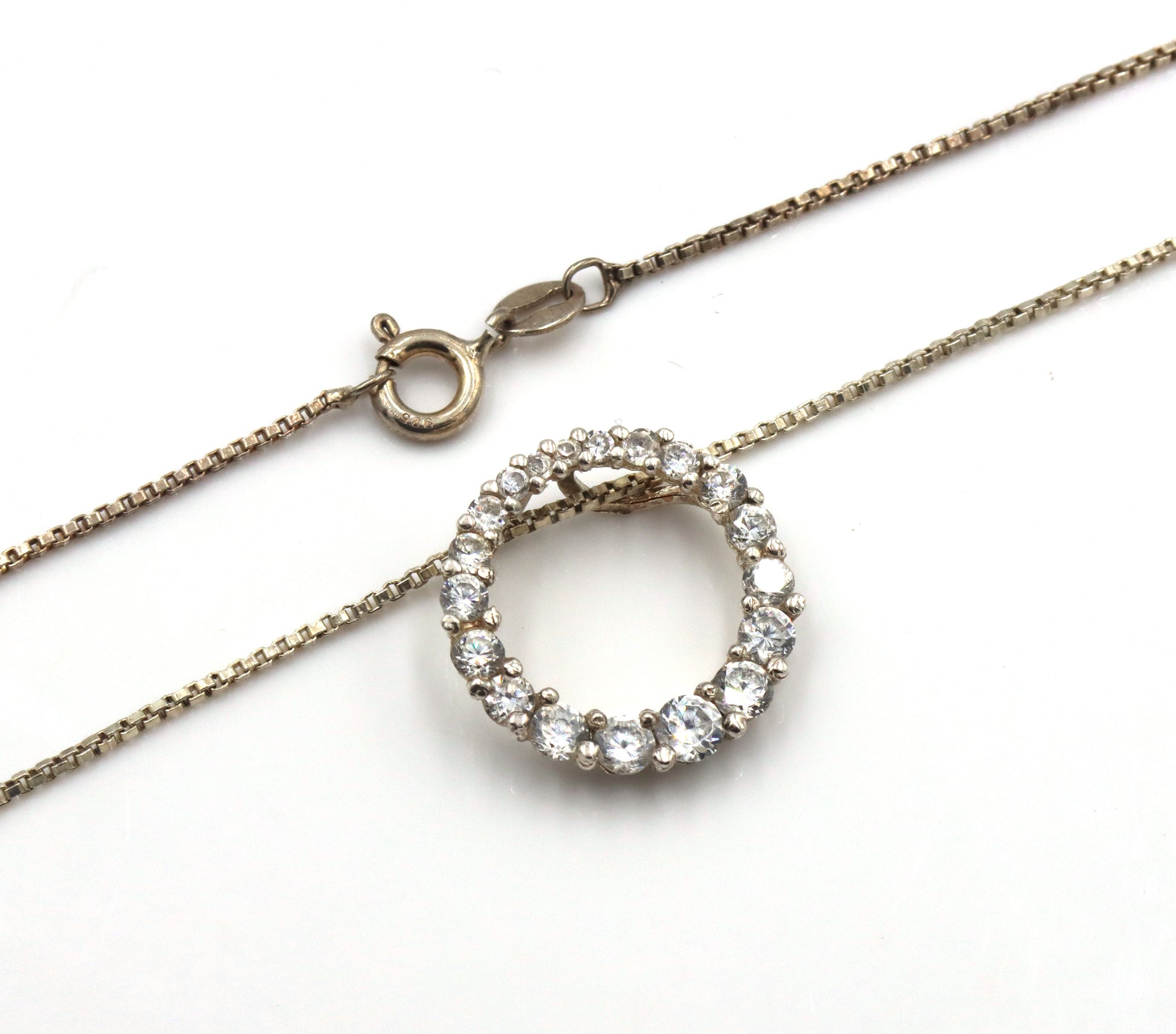 Group lot of 9 vintage 925 sterling silver necklaces