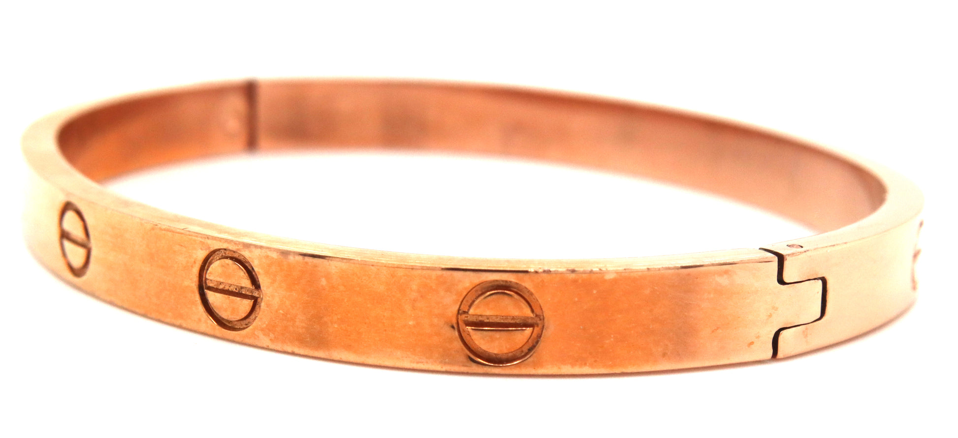 Gold plated love bangle bracelet