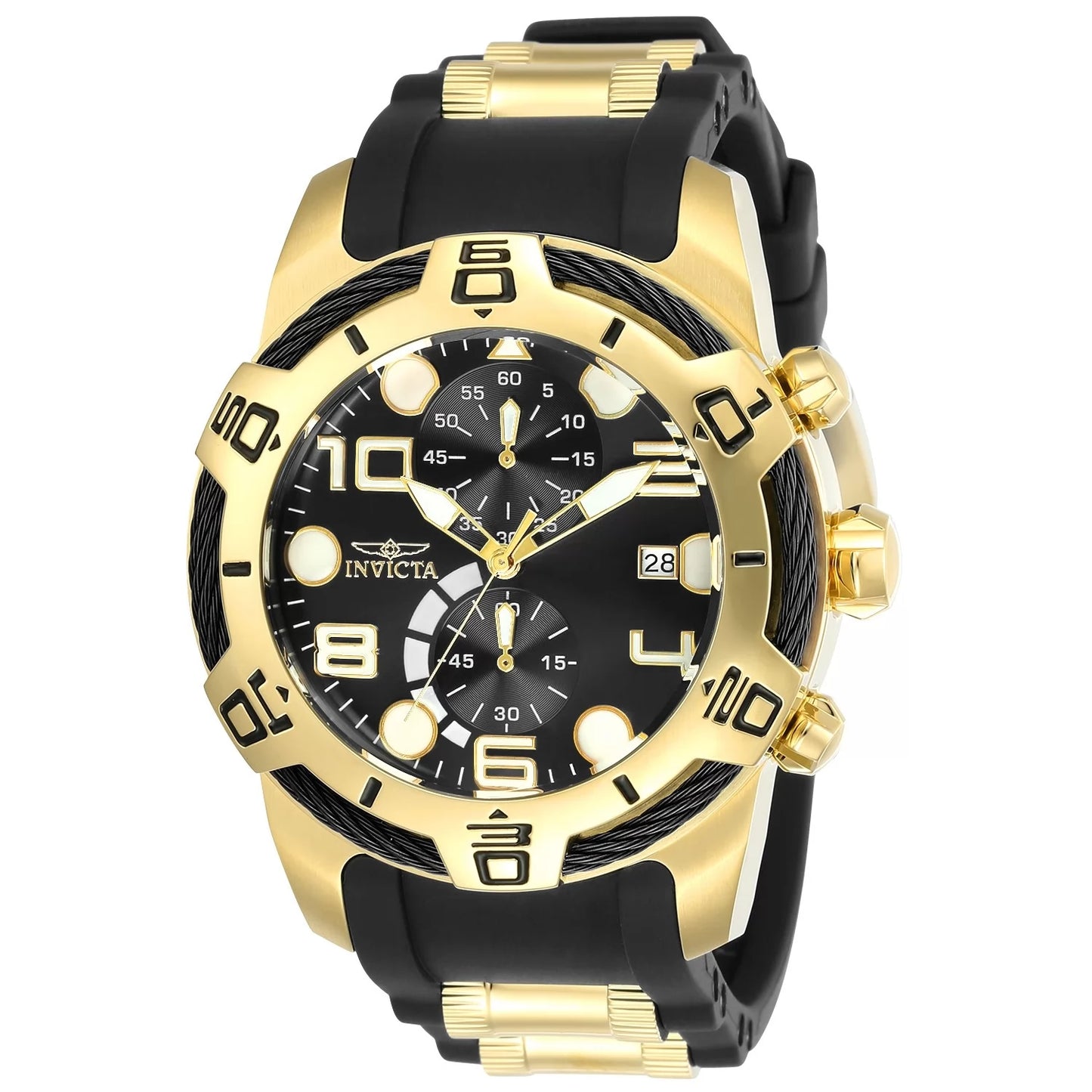 Invicta Men's Bolt Quartz Multifunction Black Dial Watch