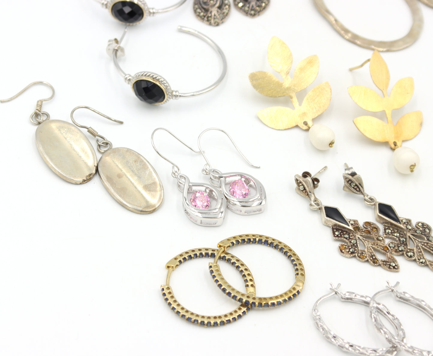 Group lot of Vintage 925 sterling silver earrings