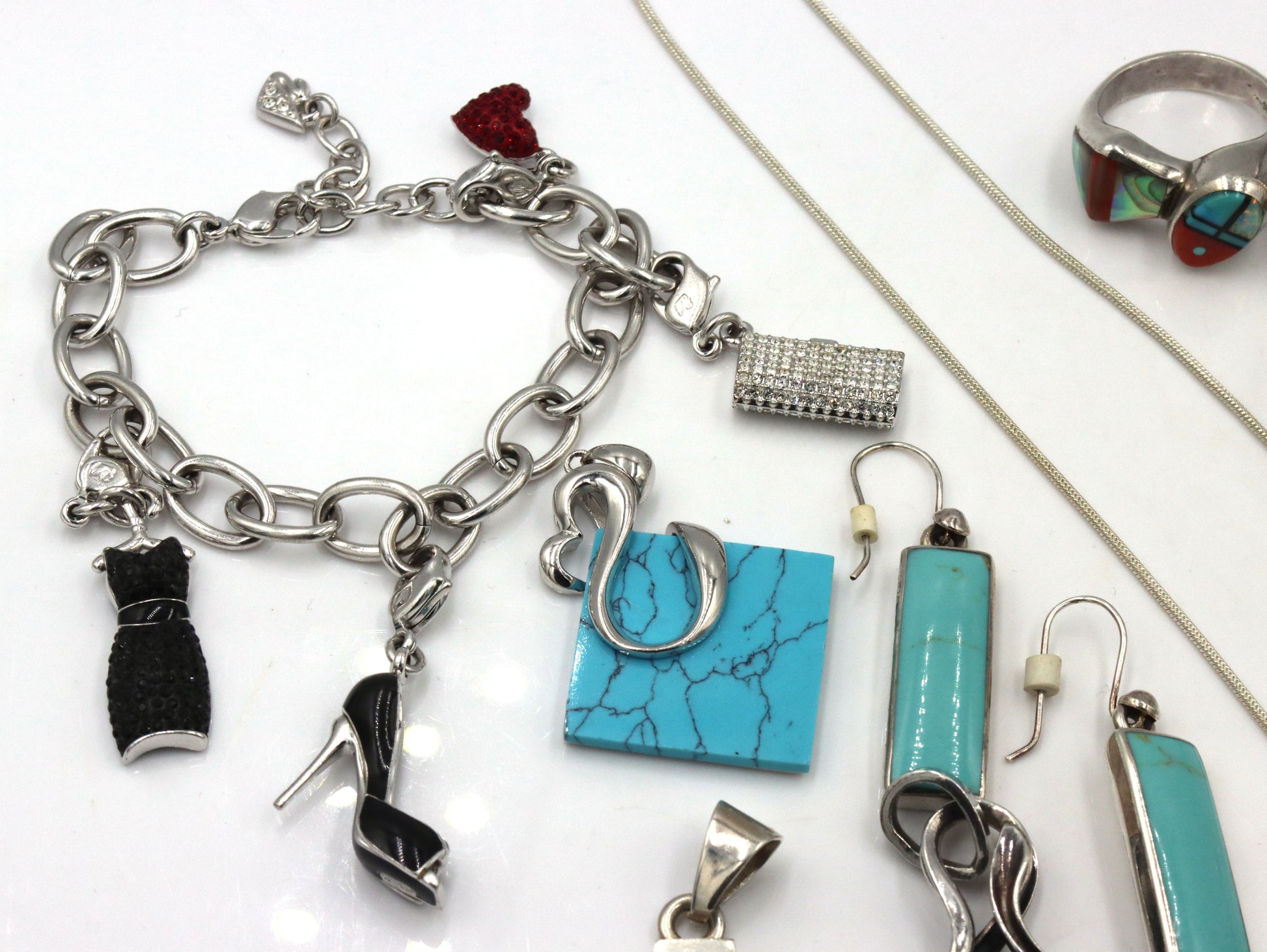 Group lot of vintage 925 sterling silver mixed jewelry