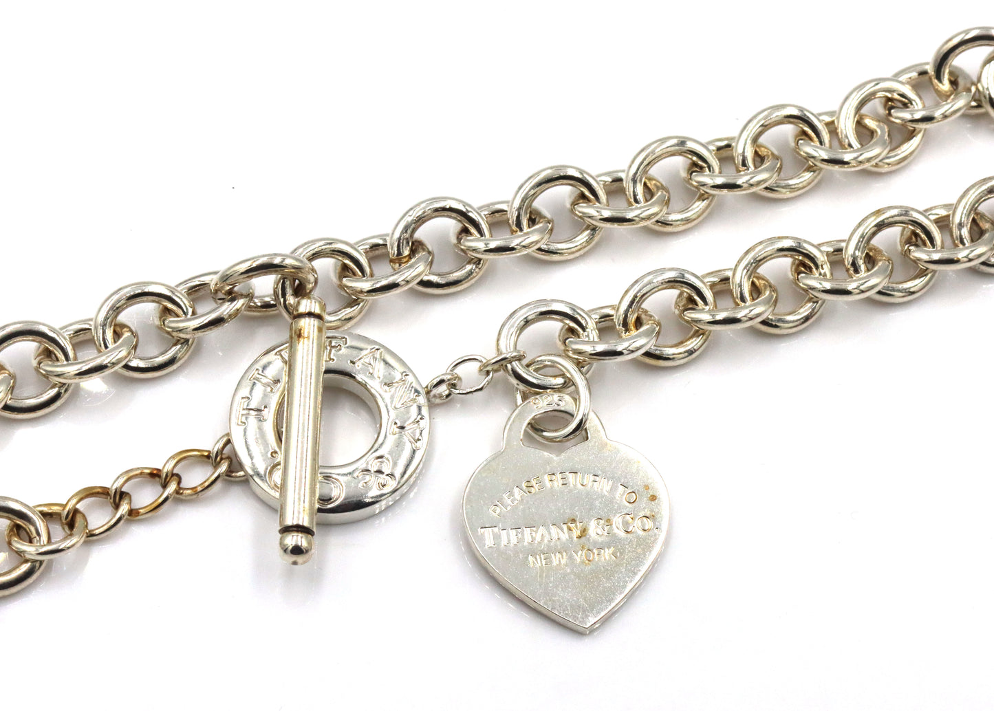 Tiffany & Co heart shaped pendant on chain