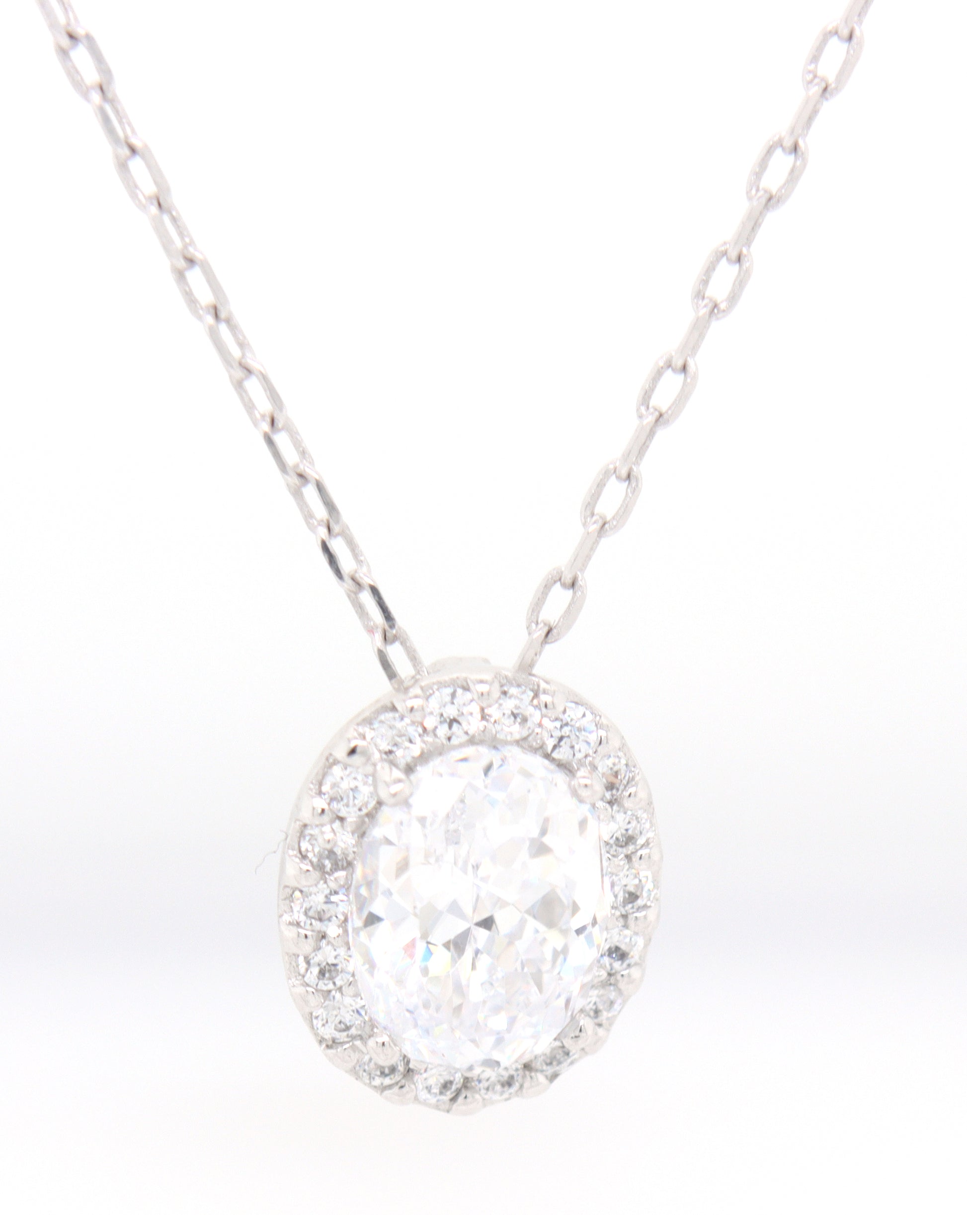 Tacori 925 sterling silver cubic zirconia pendant on chain