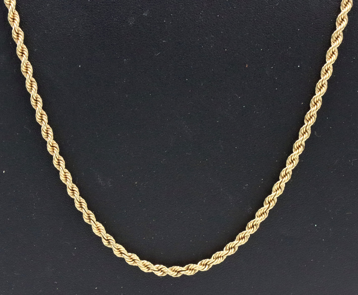 14kt Yellow gold long rope chain necklace