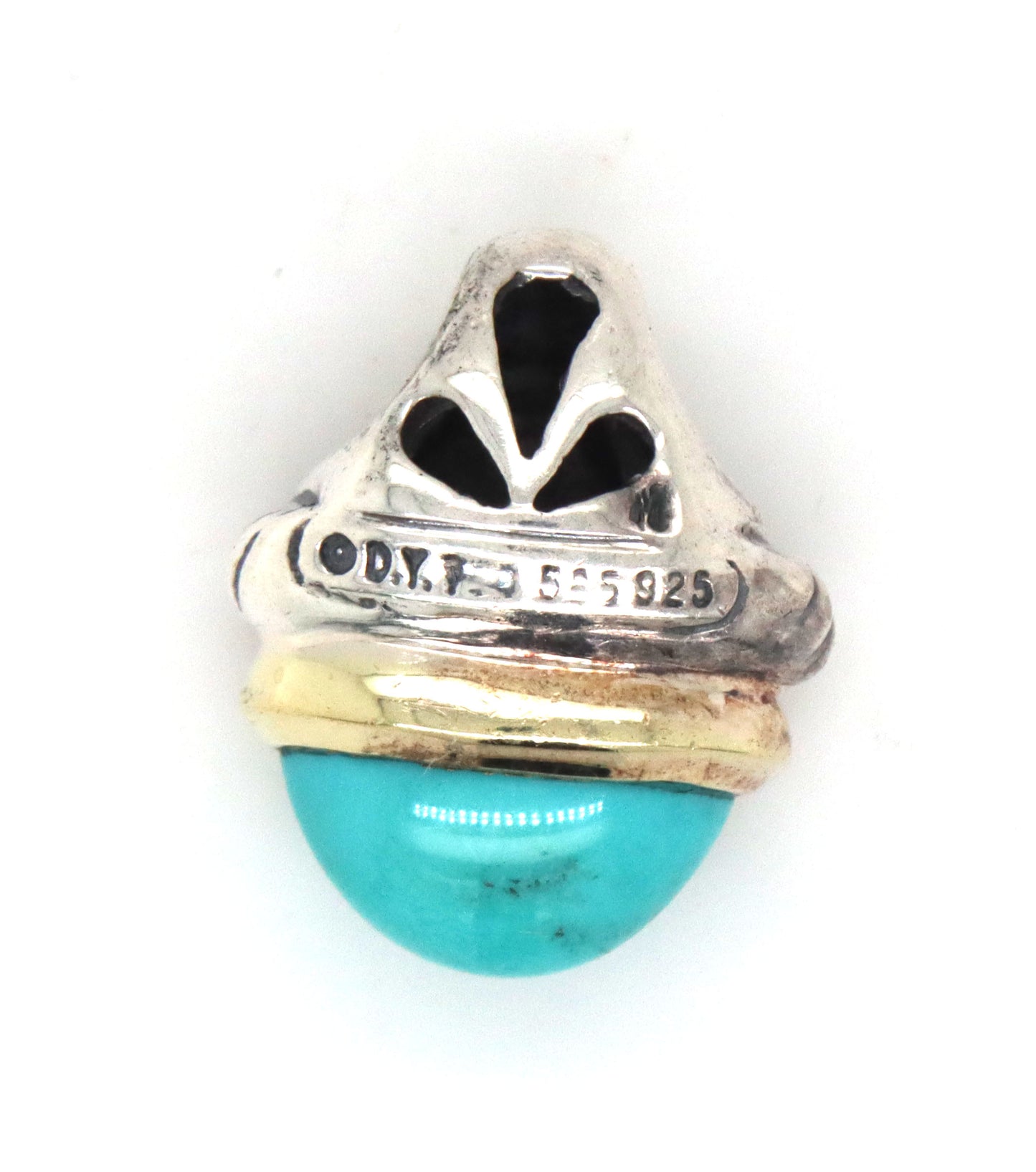 David Yurman Turquoise acorn pendant