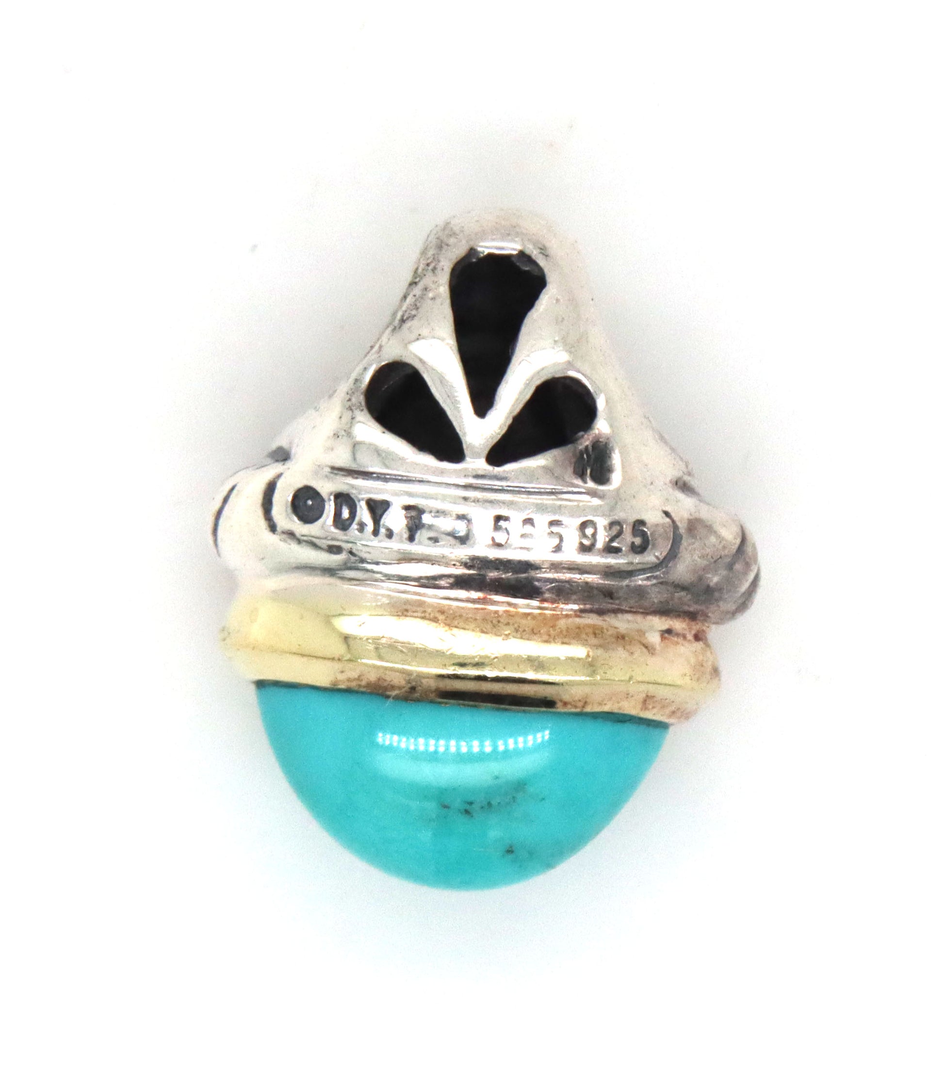 David Yurman Turquoise acorn pendant