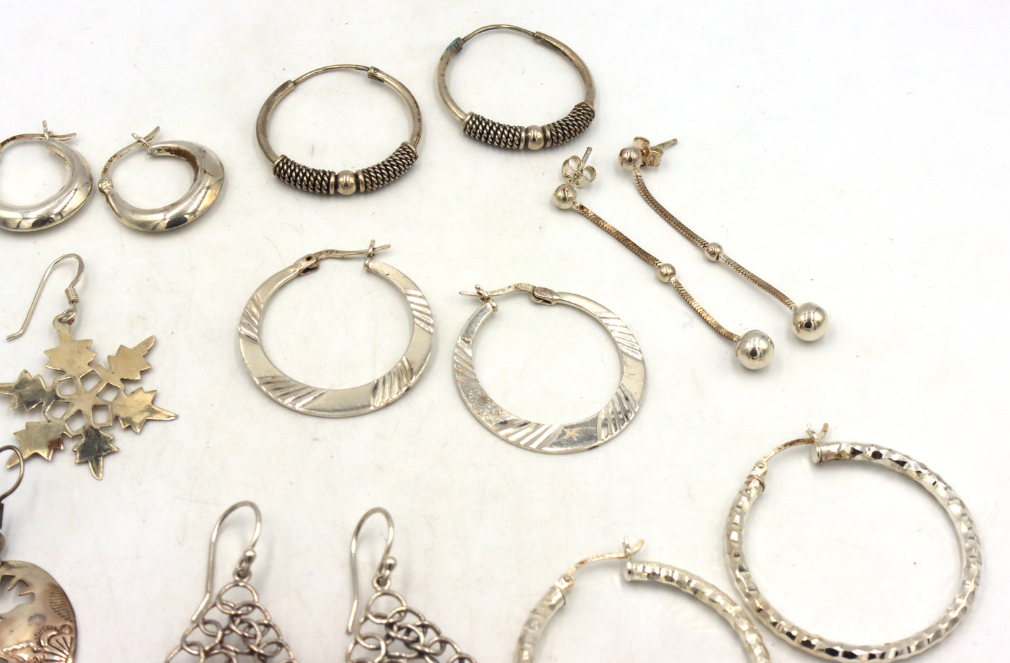 Group lot of Vintage 925 sterling silver earrings