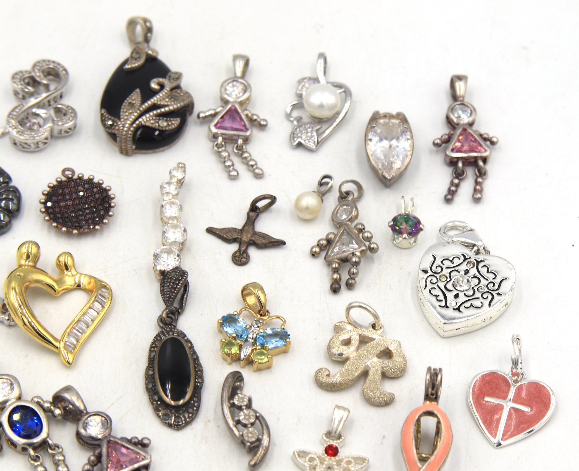 Group lot of Vintage 925 sterling silver pendants