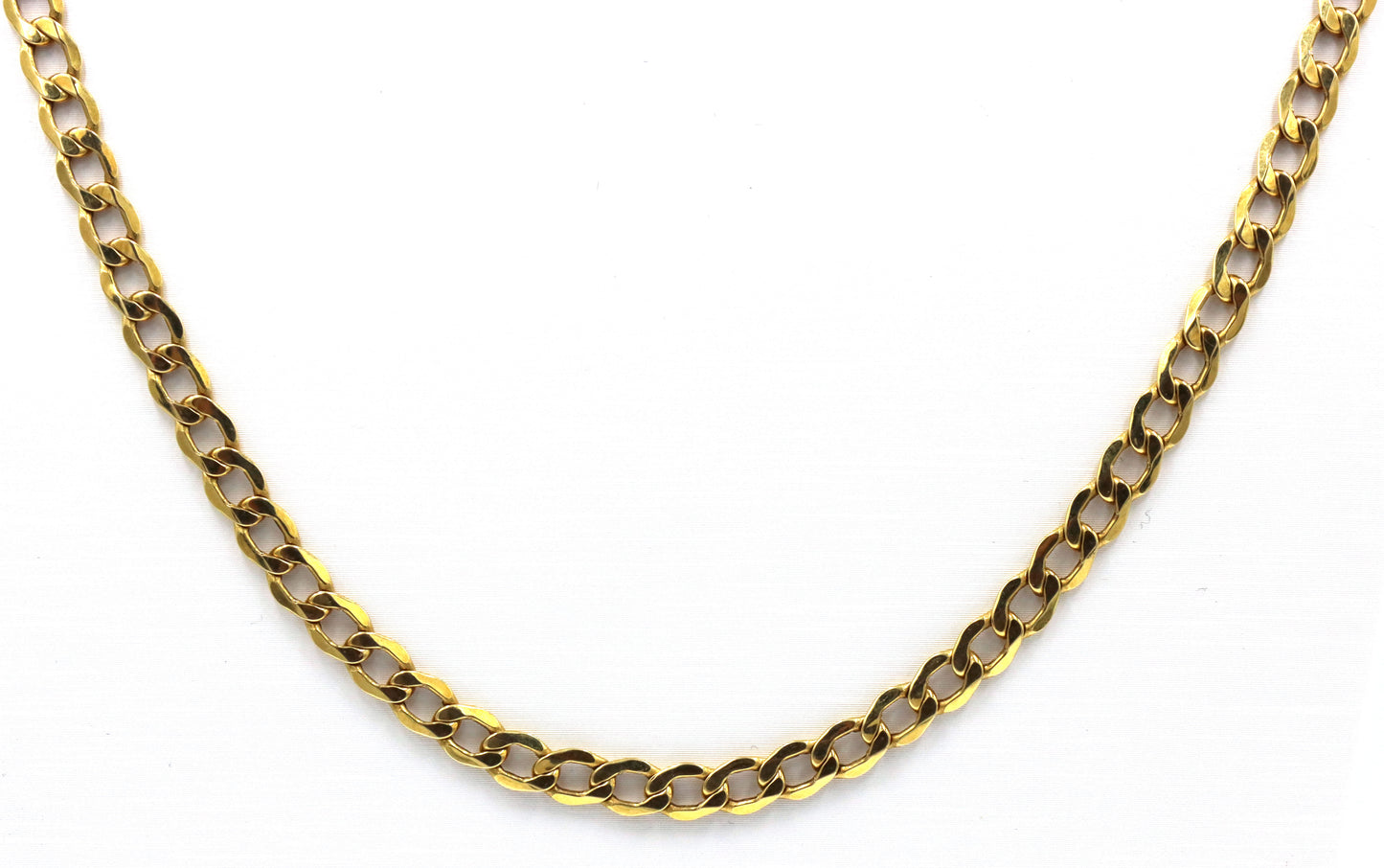 Italian 10kt Yellow gold curb link chain necklace
