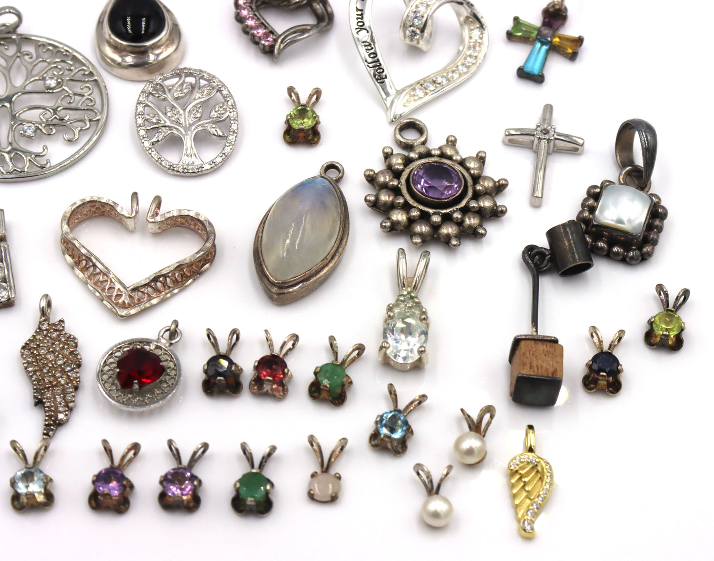 Lot of vintage 925 sterling silver pendants