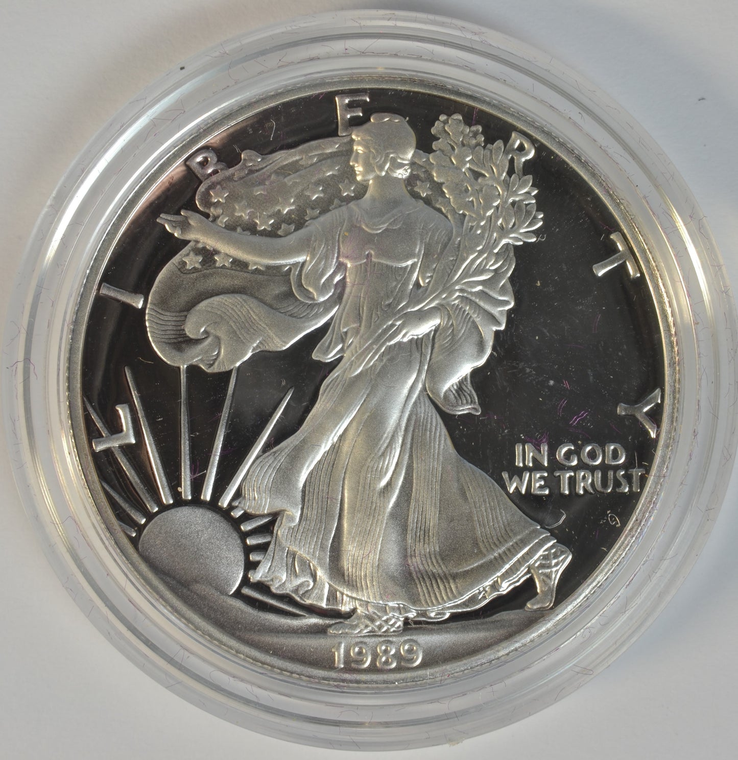 1989-S 1 oz Proof American Silver Eagle with Original Box & COA – U.S. Coin