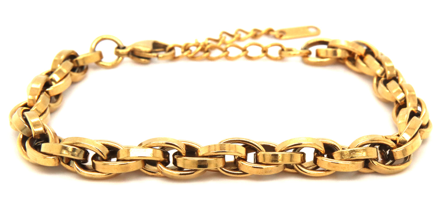 Stainless steel adjustable bracelet