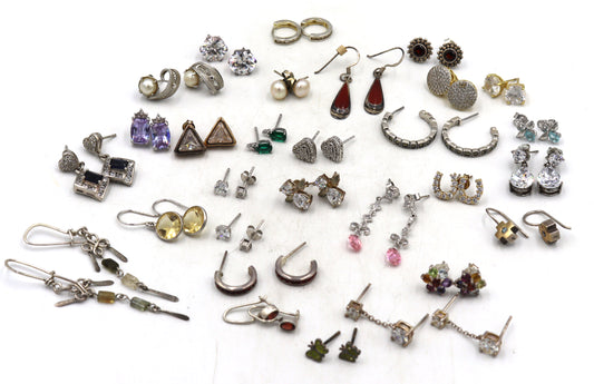Group lot of Vintage 925 sterling silver earrings