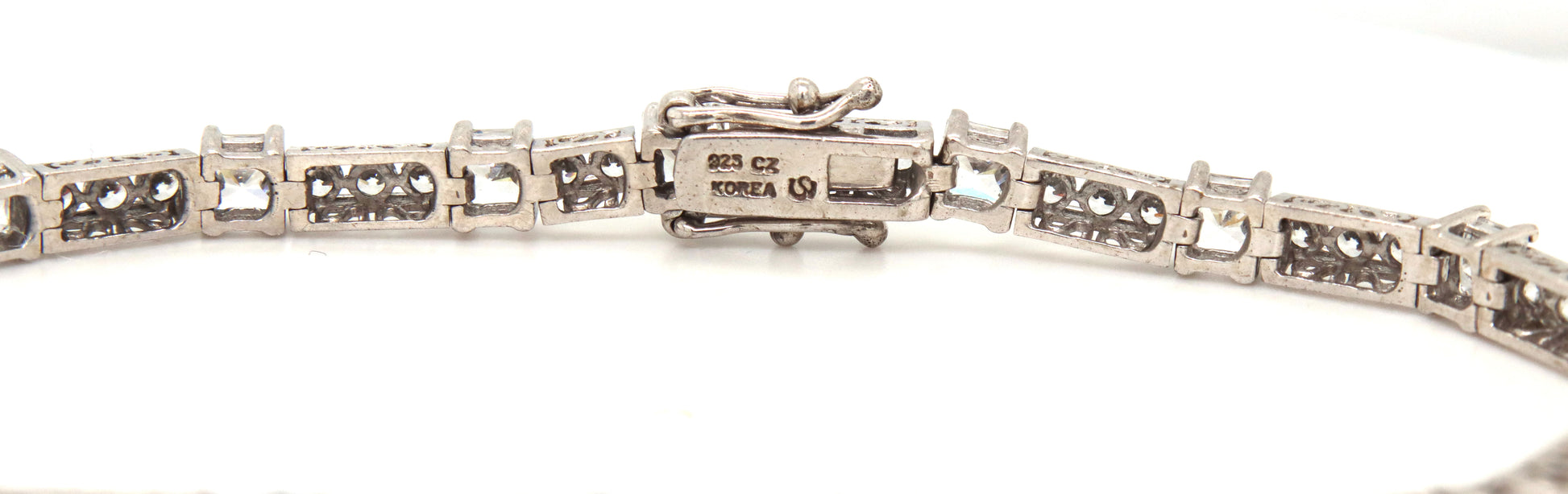 925 Sterling silver cubic zirconia bracelet and ring
