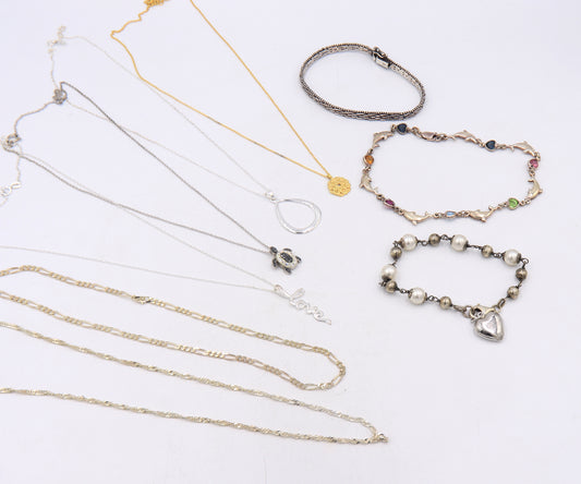 Group Lot of Vintage 925 Sterling Silver Jewelry