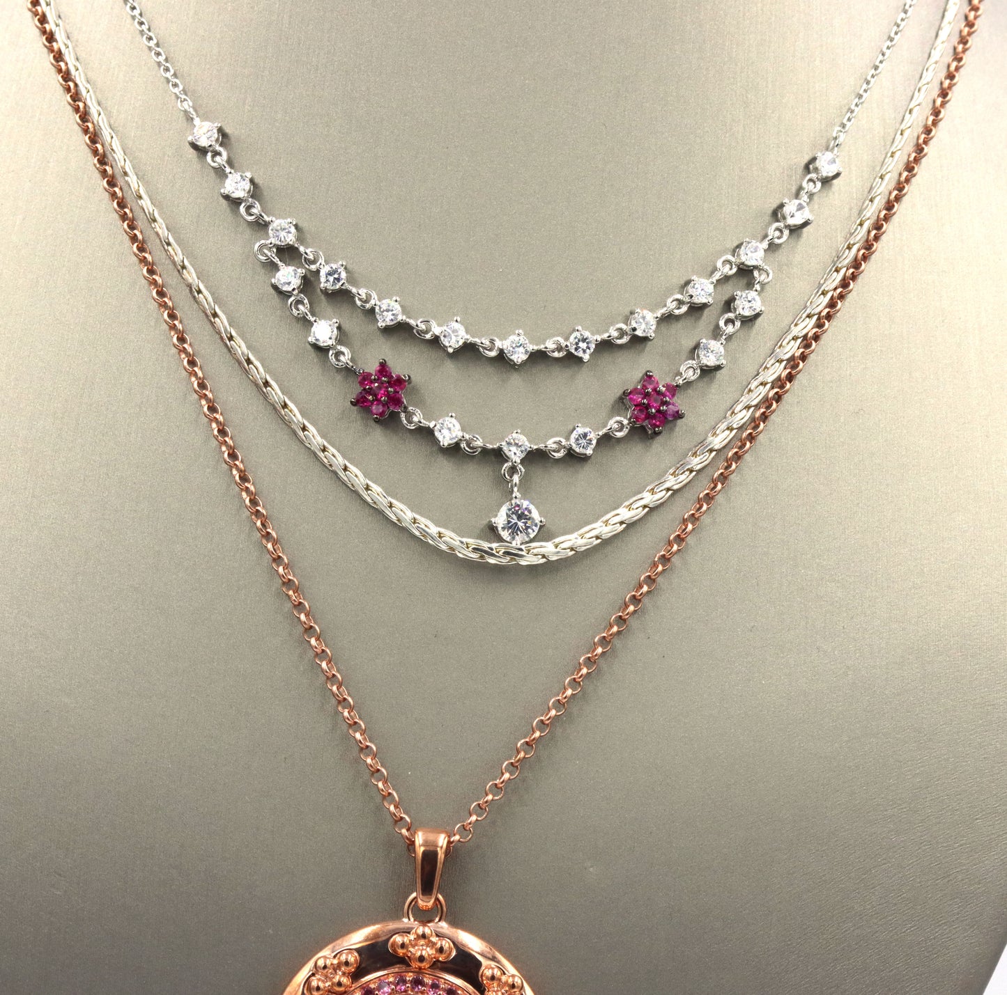 Lot of 3 Vintage 925 sterling silver necklaces