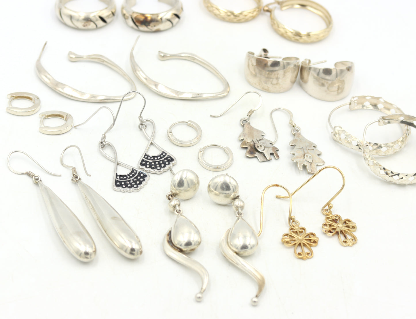 Group lot of Vintage 925 sterling silver earrings