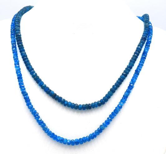 Lot of 2 blue stone necklaces