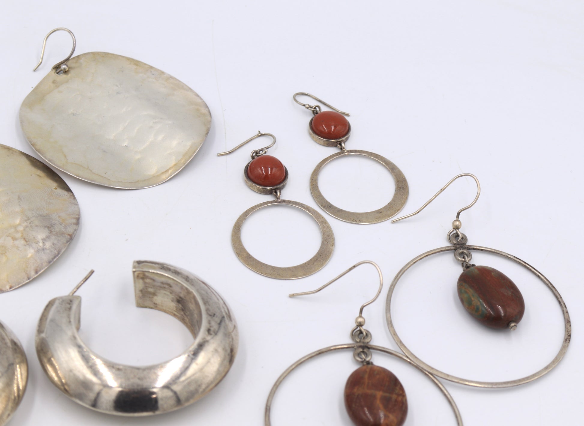 Group lot of vintage 925 sterling silver earrings