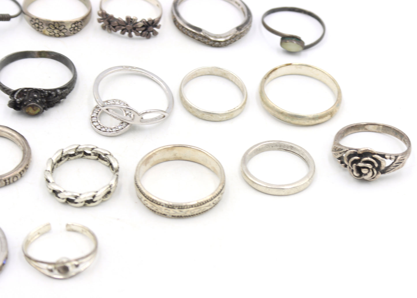 Group lot of Vintage 925 sterling silver rings