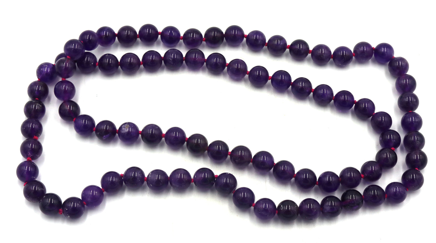 Amethyst beaded necklace