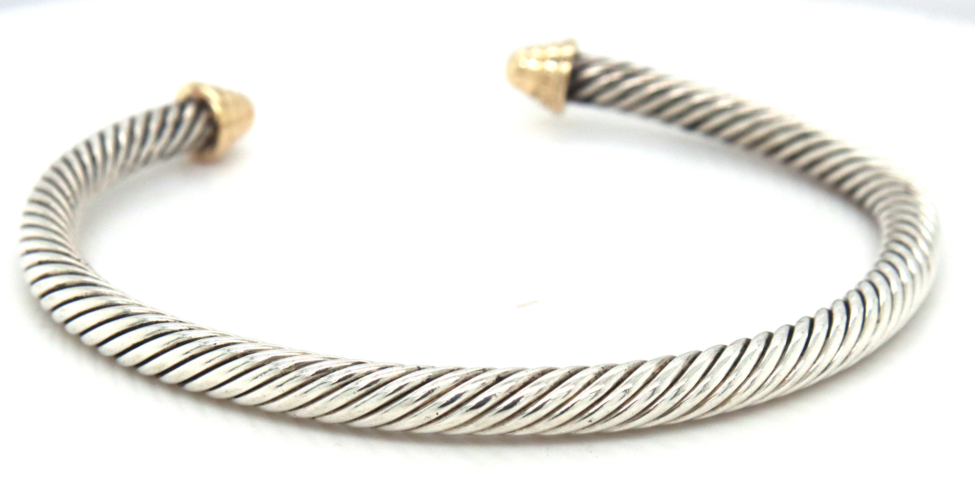 David Yurman 2 tone dome cuff bangle bracelet