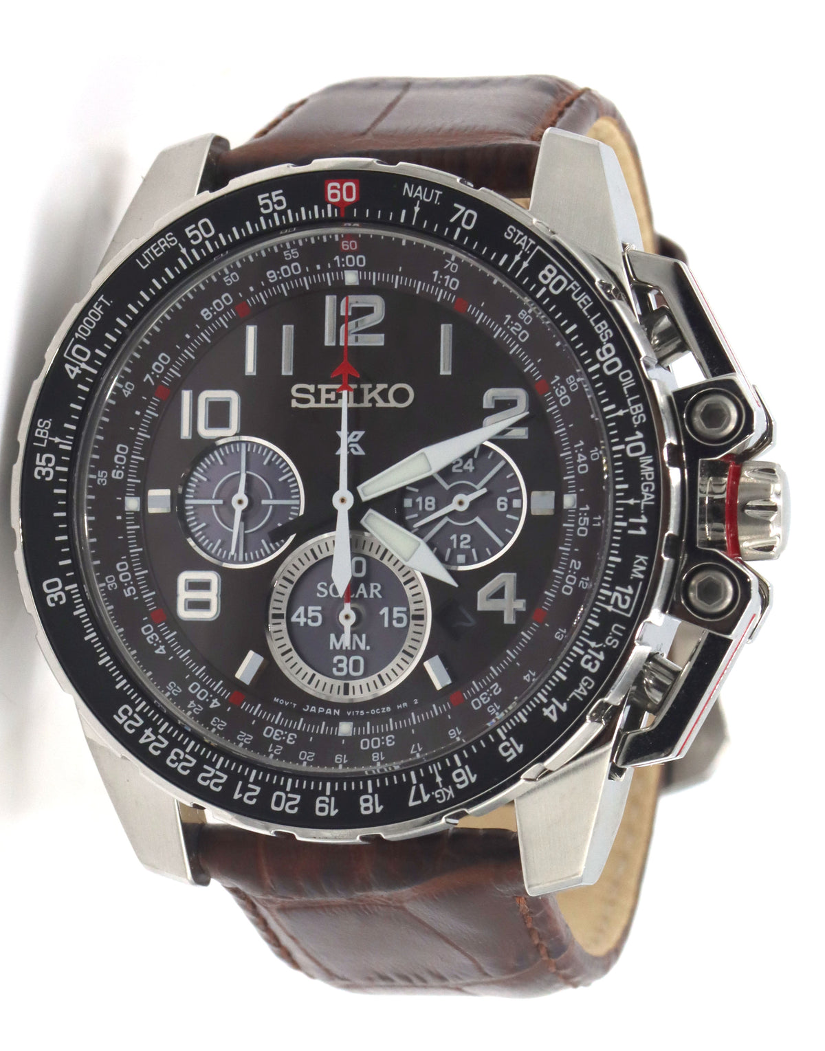 Seiko sportura chronograph stainless steel watch