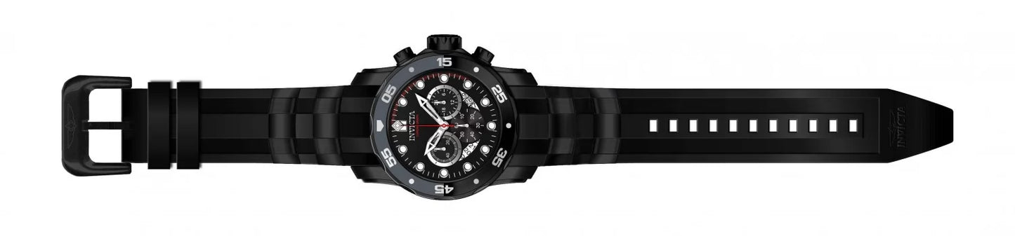Invicta Men's Pro Diver Quartz Chronograph Black, Red Dial Watch