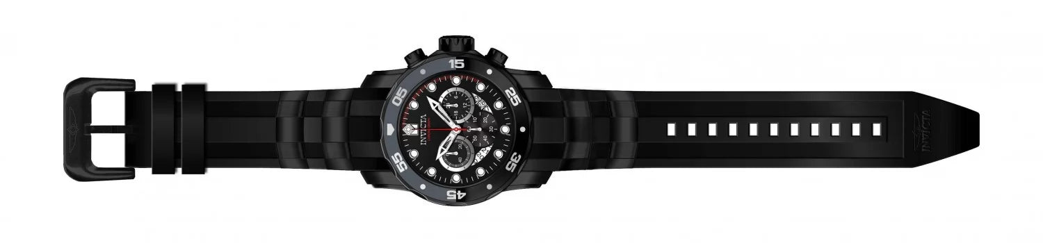 Invicta Men's Pro Diver Quartz Chronograph Black, Red Dial Watch