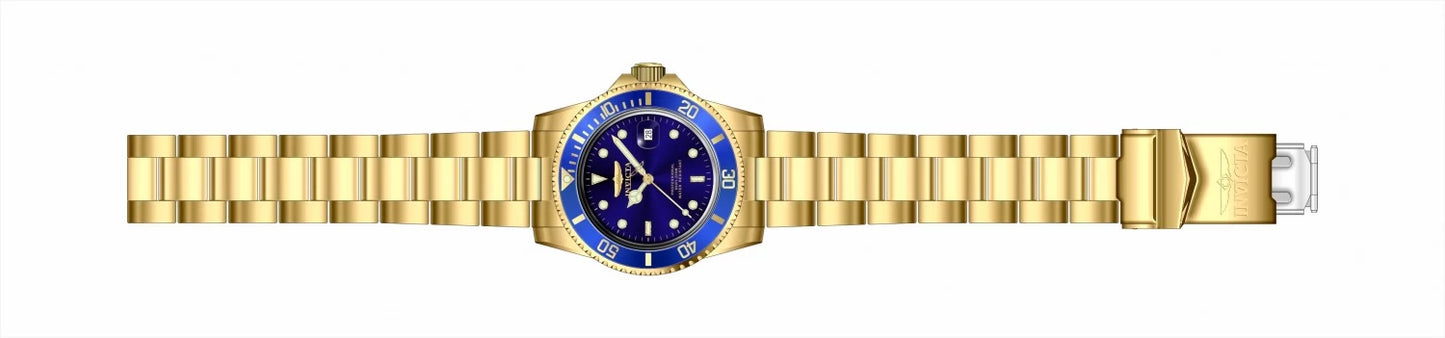 Invicta Mens Pro Diver Quartz 3 Hand Blue Dial Watch