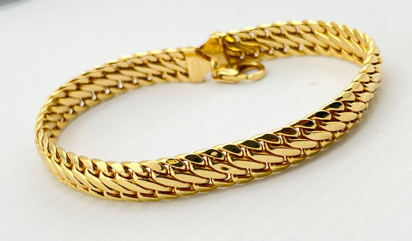 Italian Milor 14KT Yellow Gold 8.5MM Miami Cuban Link Chain Bracelet