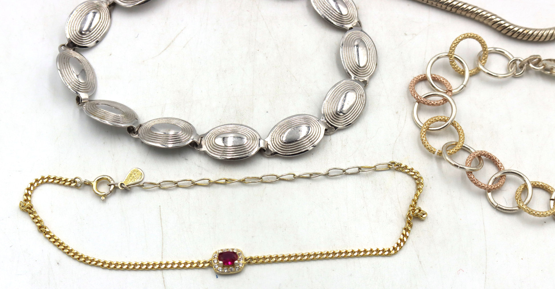 Group lot of vintage sterling silver 9 bracelets