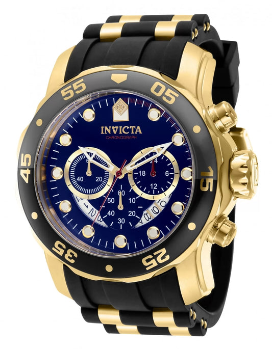 Invicta Men's Pro Diver Quartz Chronograph Blue, Red Dial Watch