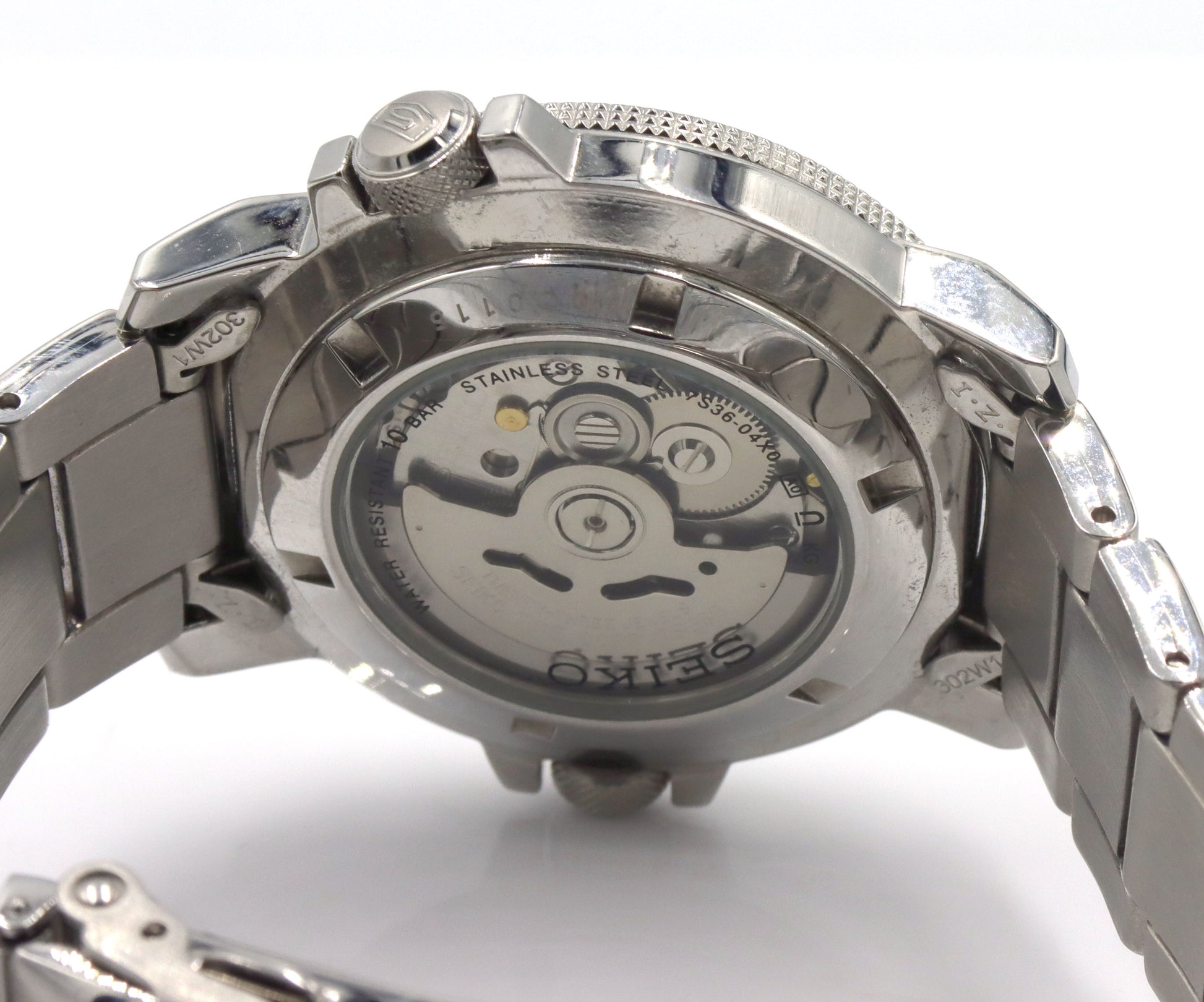 Seiko sport black dial automatic watch